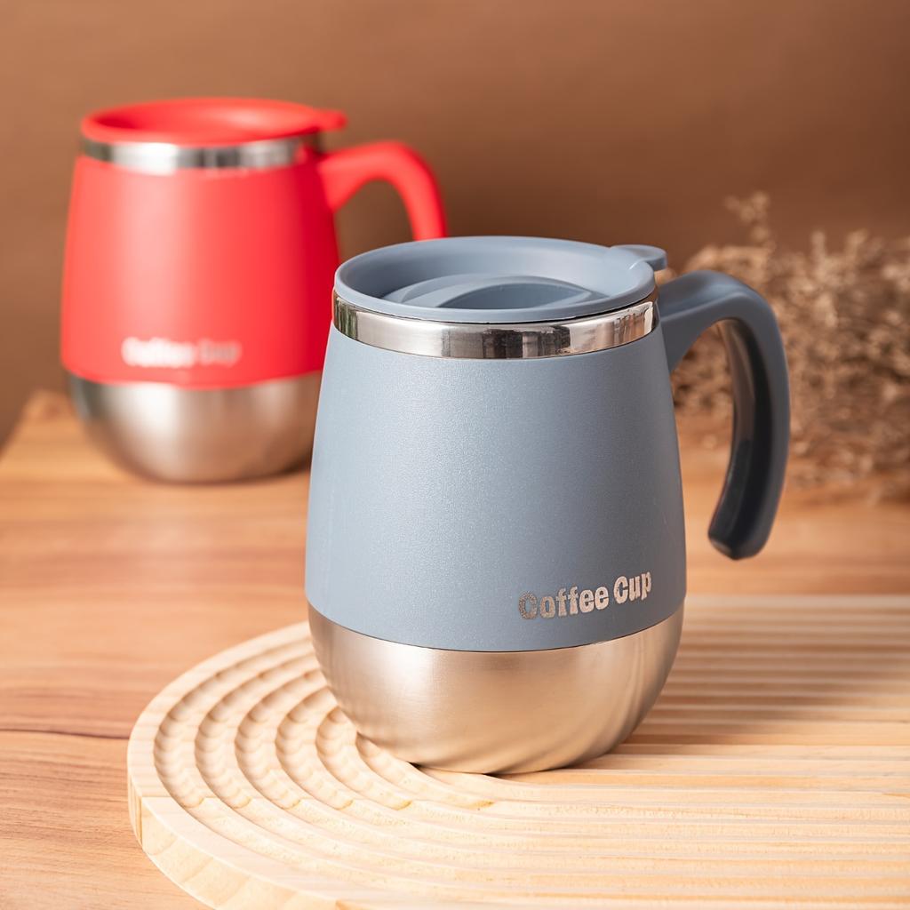 1 шт. 500 мл термокружка из нержавеющей стали с крышкой, двухстенная вакуумная термокружка для горячих и холодных напитков, идеально подходит для дома