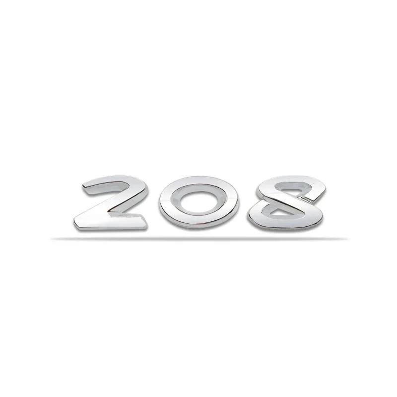 Metal Car Body Side Sticker Bumper Badge for Peugeot 206 207 208 301 307 308 408 508 Logo Letters Emblem Trunk Decal Accessories MM35