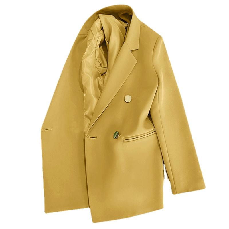 Азиатский размер модный повседневный женский однотонный пиджак с карманами костюм с длинным рукавом кардиган разноцветные пиджаки куртка