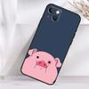 Cartoon Pig Phone Case For iPhone 14 13 12 11 15 Pro Max Plus Mini 7 8 SE 2020 X XR XS Max Soft Cover