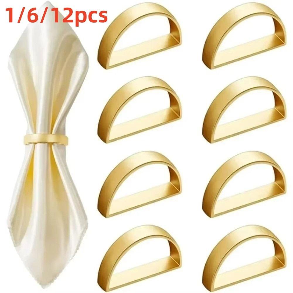 1/6/12pcs D-shaped Napkin Holder Metal Dinnig Table Decoration For Wedding Birthday Party