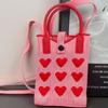 Сладкая Любовь Вязаная Сумка для Мобильного Телефона Мини Модная Вязаная Сумка через Плечо Милая Корейская Вязаная Сумка-кошелек для Телефона