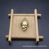 Solid Brass Golden Toad Feng Shui Keychain: Wealth-Attracting Small Pendant for Men and Women