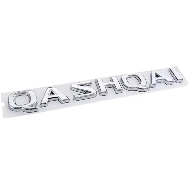 CGANEI1 Глянцевый Черно-Серебристый Эмблема Qashqai для Nissan X-trail Note Juke Sentra Patrol Navara Боковой Задний Значок Название Логотип Наклейка