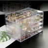 Transparent Desktop Jewelry Storage Box with Drawers for Earrings, Rings, Necklaces, Nail Art, and More