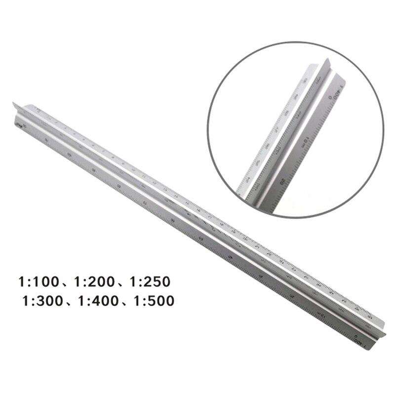 Метрическая треугольная линейка для рисования. 30 см