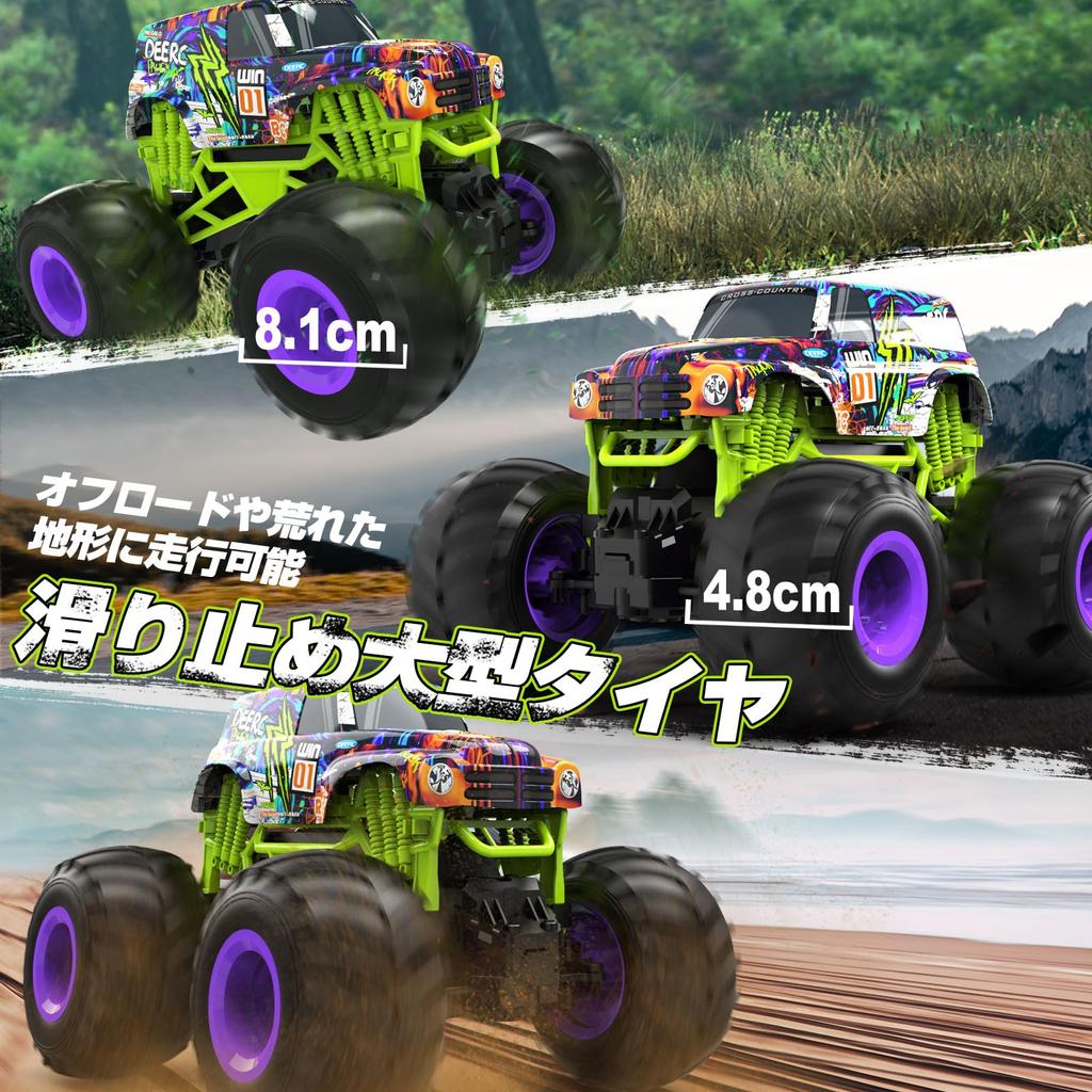 DEERC Радиоуправляемые RC Радиоуправляемые Большие пробеги для 40 Машинок с дистанционным управлением 2 Джипа Подарок на день рождения, Рождество для начальной школы Домашний