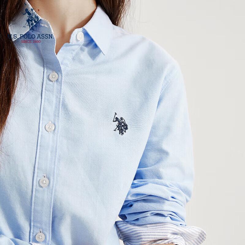 U.S. Polo Assn. Женская хлопковая рубашка с длинным рукавом