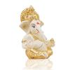 Ganesha Gold Plated Idol for Car Dashboard Ganesha Murti Ganpati Idol for Home Decor Puja Lord Ganesh Statue Gift