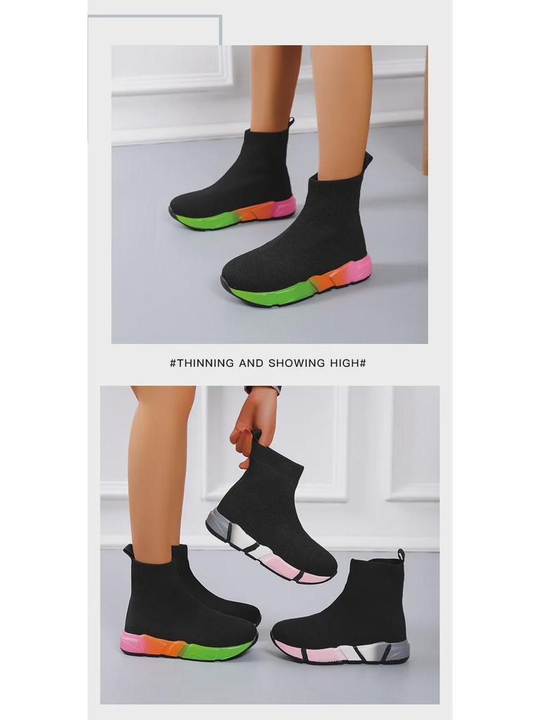 Large Size Ultra-Light Polyurethane Woven Sneakers - Round Toe, Colorful, Fashionable, Casual Flat Heels