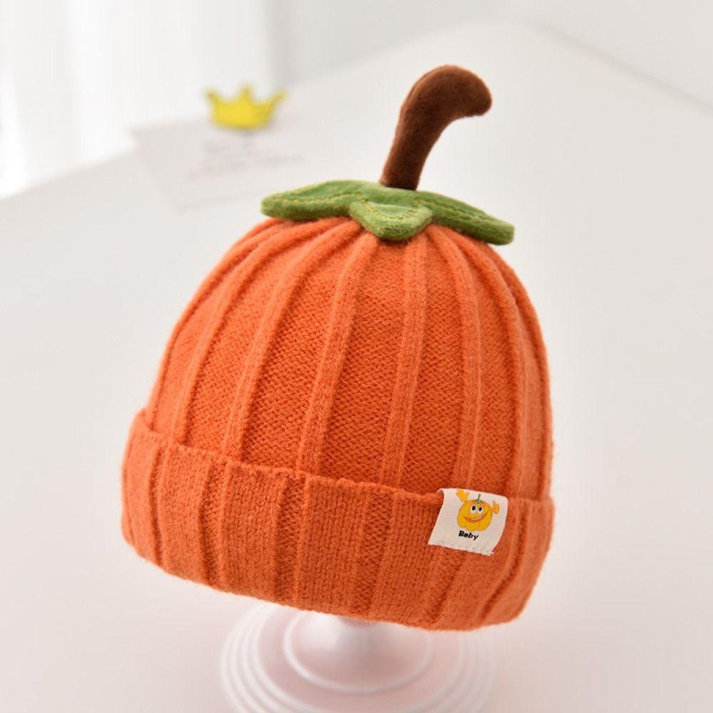 Pullover Style Knitted Baby Hat Soft Warm Crochet Bonnet Cute Infant Knitted Cap Halloween Party