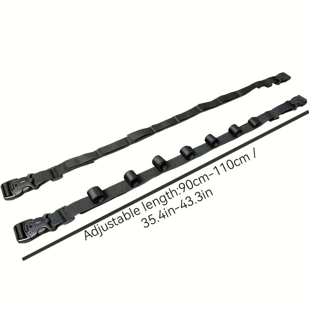 Набор держателей для удочек в автомобиль (2-Pack), с нейлоновыми ремешками и черным креплением для поплавка из ПА
