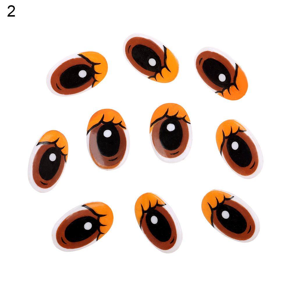 Овальные детские игрушки Пластиковые плюшевые панды с вырезанными глазами из мультфильмов 3D куклы Аксессуары DIY Куклы Материалы