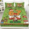3 шт. Счастливого Рождества 67 элементов с принтом Бесчиповый комплект простыней разных размеров Покрывало для кровати Спальня Общежитие Постельное белье Декор