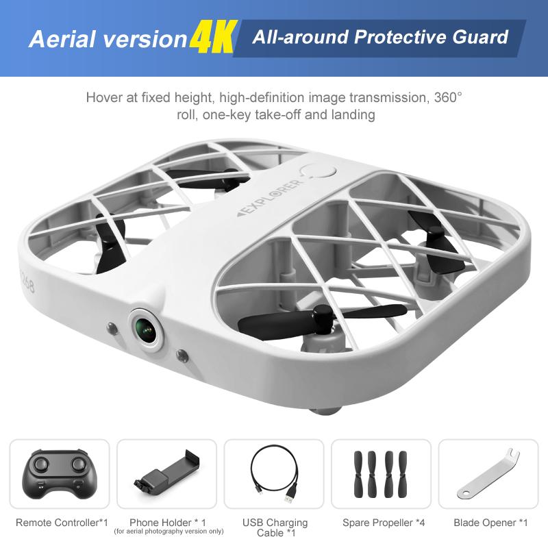 Mini Drone With 4k Professional Camera Air Hover 360° Roll Wide-Angle Camera Portable Long Life Remote Control Helicopter Toy