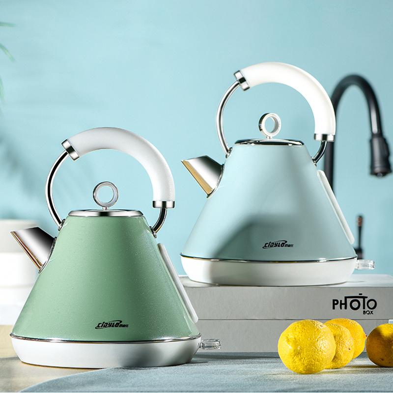 Электрический чайник в стиле ретро, 1,8 л, чайник из нержавеющей стали, 1800 Вт, бытовой термопот, съемный сетчатый фильтр, термостат, чайник, 220 В