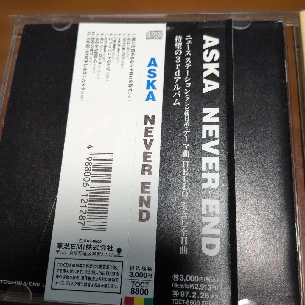 Used ASKA NEVER END CD