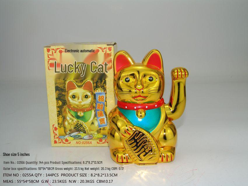 Large Multi-size Lucky Cat Figurine - Wealth & Fortune Home Decoration, Perfect for New Store Opening or Housewarming Gift