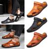 Pair of Shoes Men Hand-stitched Outdoor Closed Toe Genuine Leather Sandals