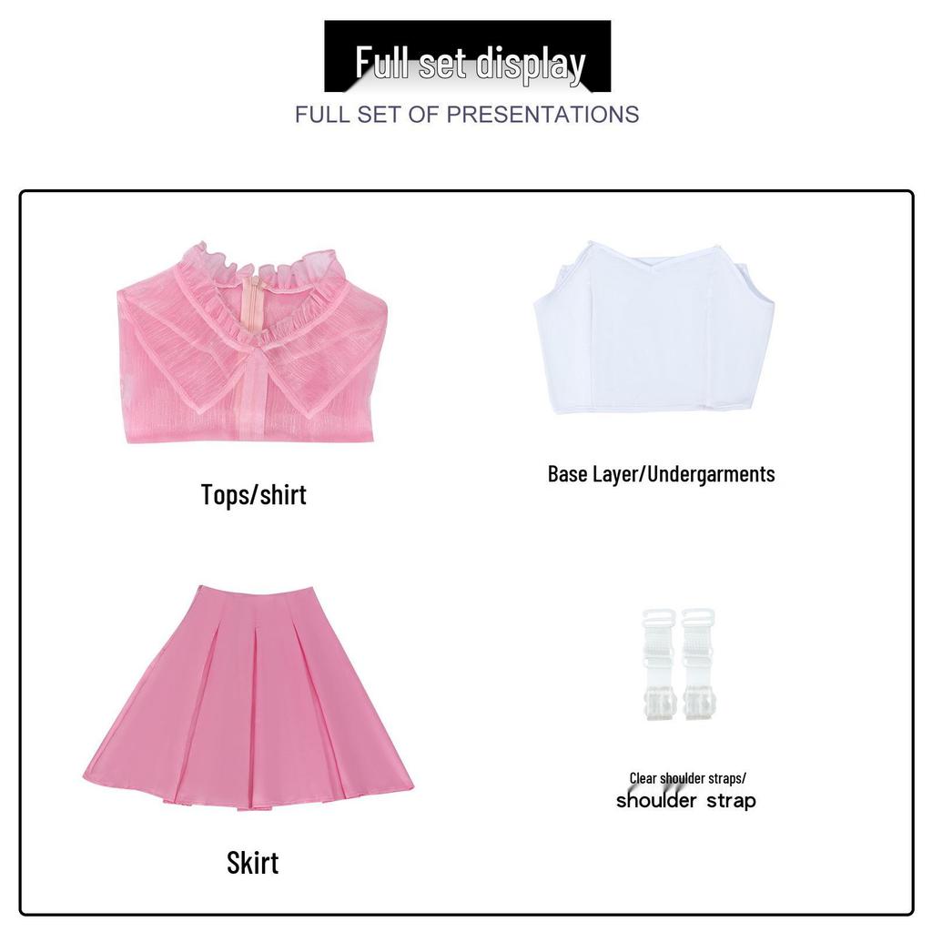 Эльфаба и Глинда Костюм Злой Ведьмы для косплея на Хэллоуин - Волшебное розовое платье и мантия