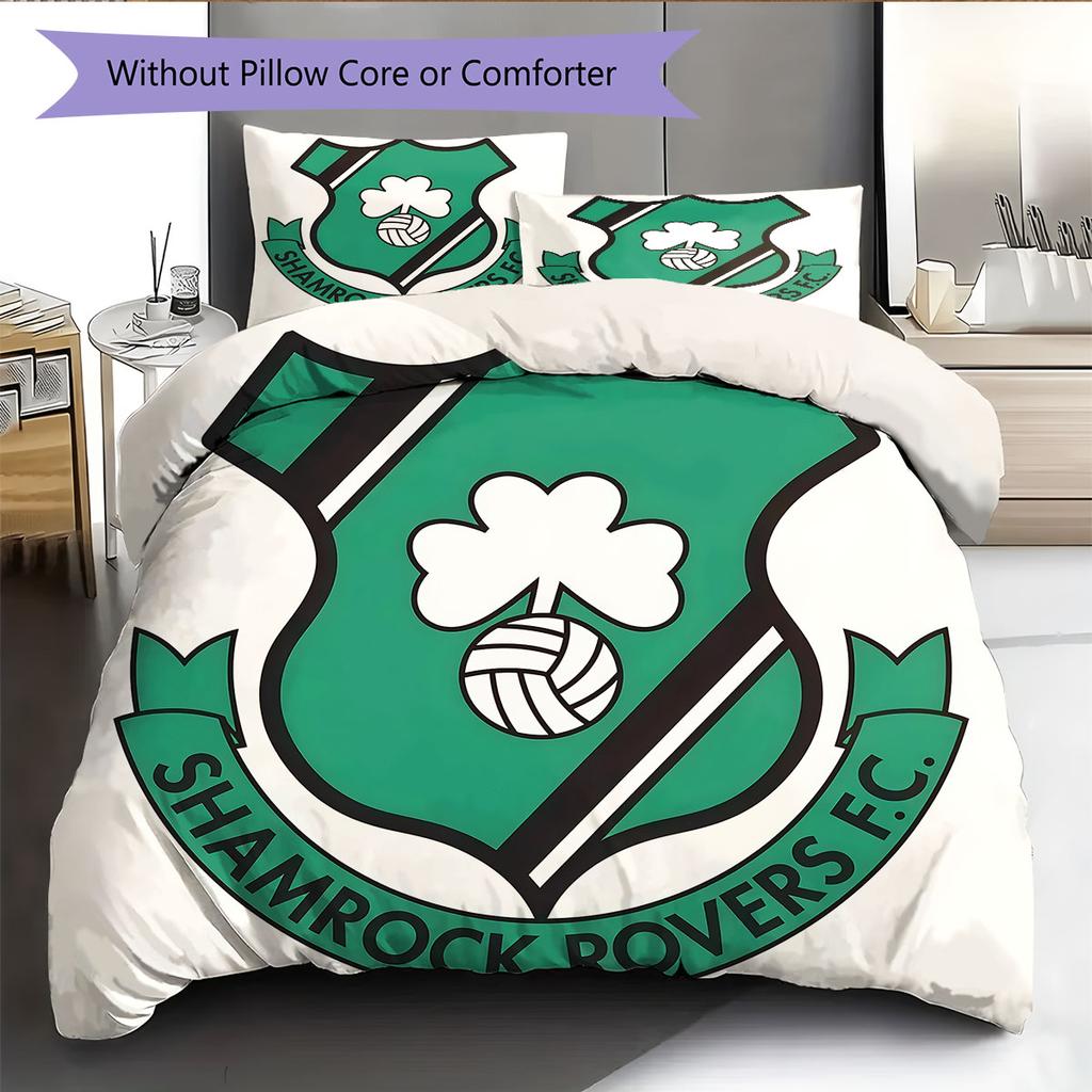 Shamrock Rovers poster Bedding Quilt Set Quilt Cover Pillowcase Home Decoration Birthday Gift (1 * duvet cover + 2 * pillowcase, without core)