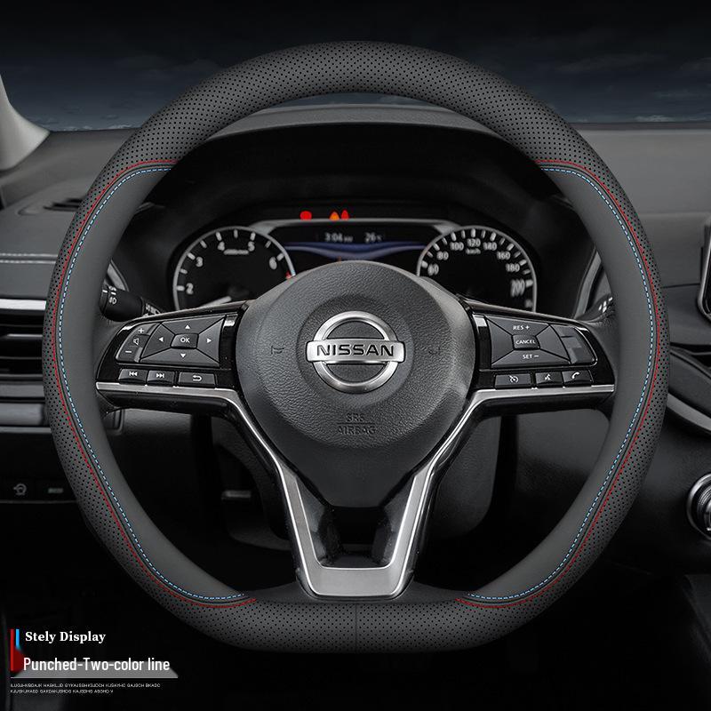Чехол на руль Nissan для Sylphy, Teana, Tiida, Kicks, X-Trail, Qashqai, Bluebird