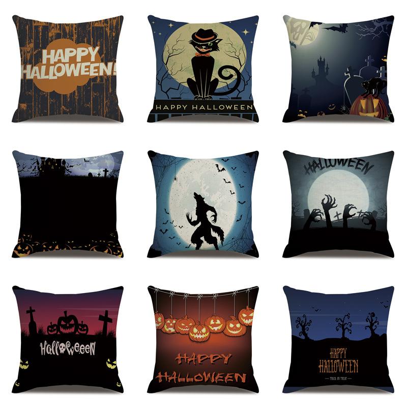 Хэллоуин Льняная Наволочка Наволочка с Принтом