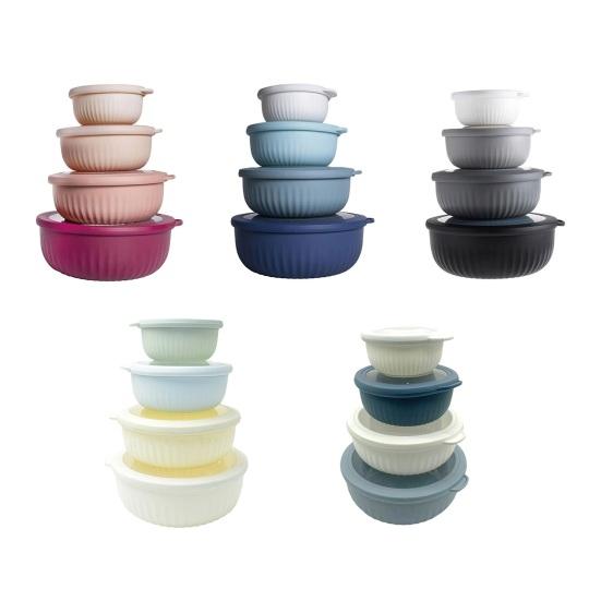 4 шт. контейнер для еды с герметичной крышкой, салатный контейнер для свежести, контейнер для риса и лапши для супа, овсянки, рамена, для кемпинга, общежития