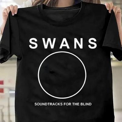 НОВЫЙ Хлопковая футболка с коротким рукавом The Swans Band черного цвета всех размеров