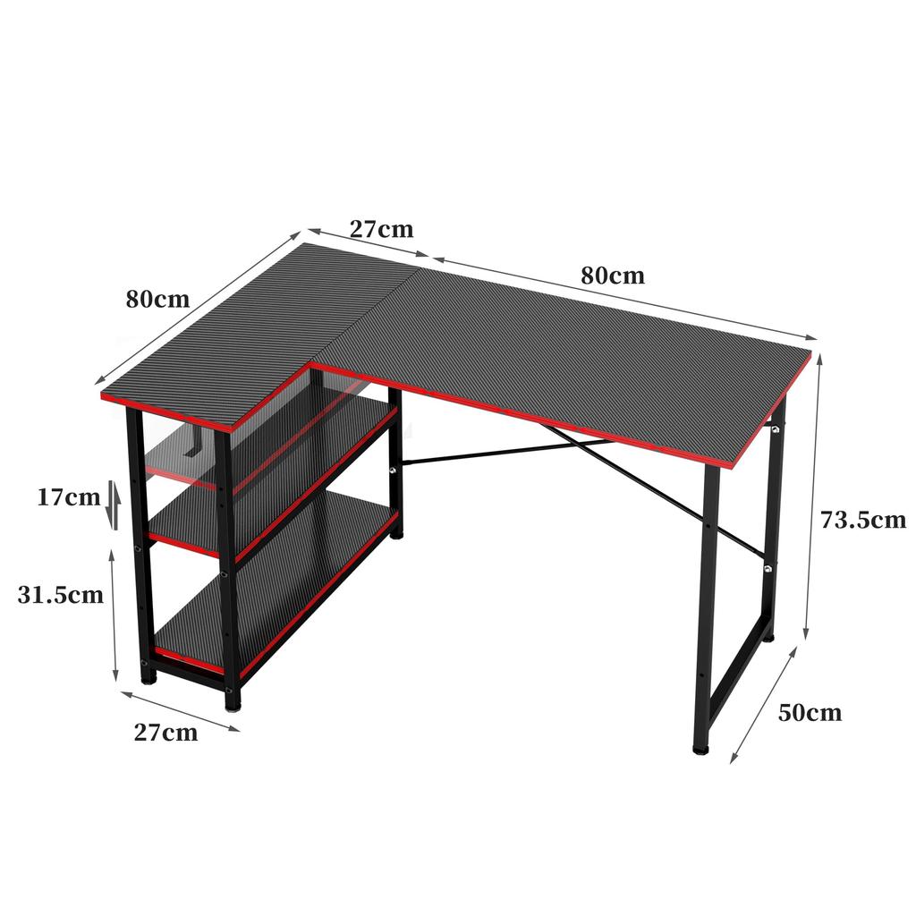 Victone игровой стол компьютерный стол ширина 107 см стол компьютерный стол учебный стол стол для хранения рабочий стол игровой стол с полкой рабочий стол