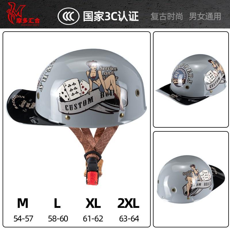 ABS Half Helmet Scooter Motorcycle Riding Adult Unisex Safety Headgear With 3C Certification