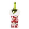 Christmas Wine Bottle Cover Knitted Red Sweater Button Snowflake Christmas Bottle Bag Xmas New Year Gift Kitchen Table Ornaments