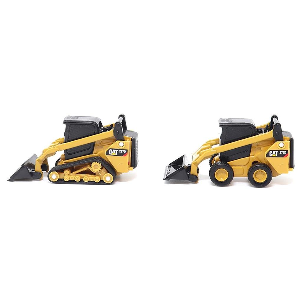 Diecast Master 1/64 Scale Caterpillar CAT 272D2 Skid Steer Loader & CAT 297D2 Compact Track Loader Set of 2
