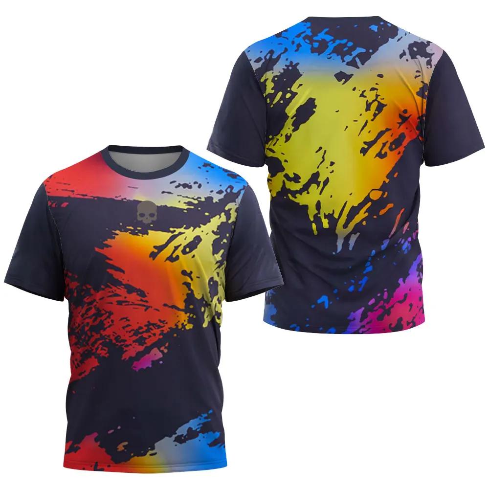 Быстросохнущая футболка с черепом City Padel, высококачественная впитывающая влагу теннисная тренировочная футболка, одежда, новая летняя мужская свободная спортивная футболка