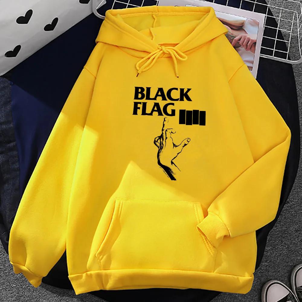 Панк-рок группа Black Flag Принт Толстовки Уличный Гранж Повседневные Толстовки Осень Флисовая Одежда Пуловеры с Капюшоном Топы