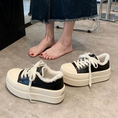 Уродливо милые туфли-хлеб из бархата с большой головой, женская новая универсальная повседневная спортивная обувь, корейские маффины Мао Мао