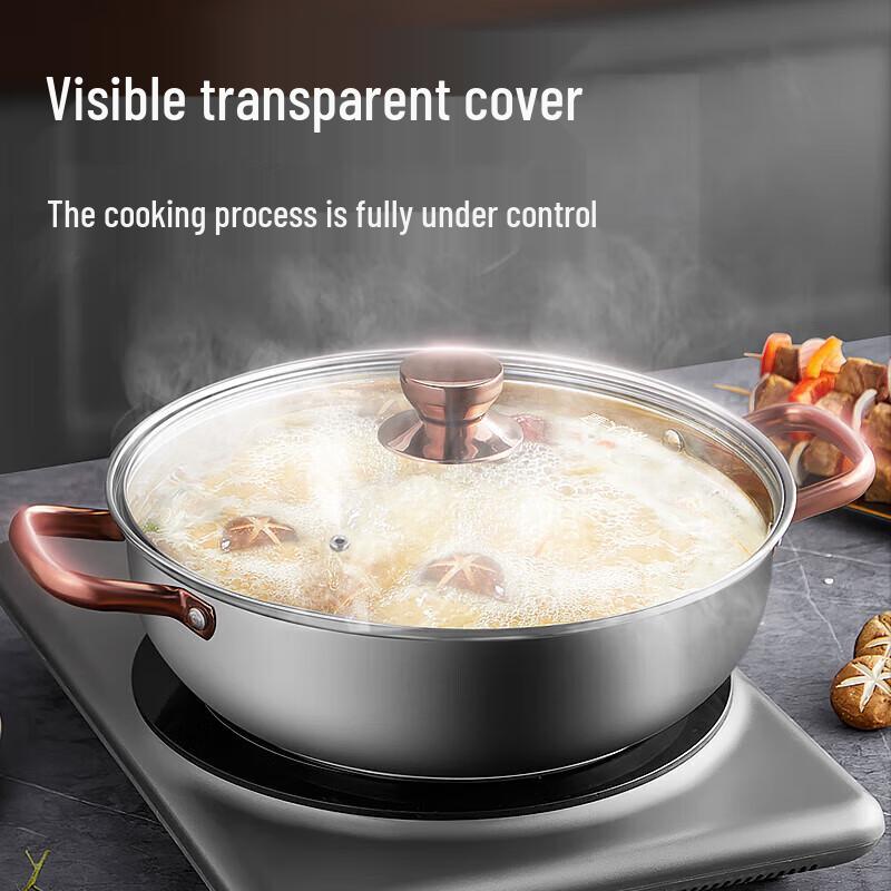 Chuidahuang Rose Gold Stone Enamel Hot Pot