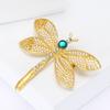 Fashion Heavy Industry Alloy Pearl Dragonfly Brooch Vintage Versatile Women'S Suit Coat Corsage Accessories Pin