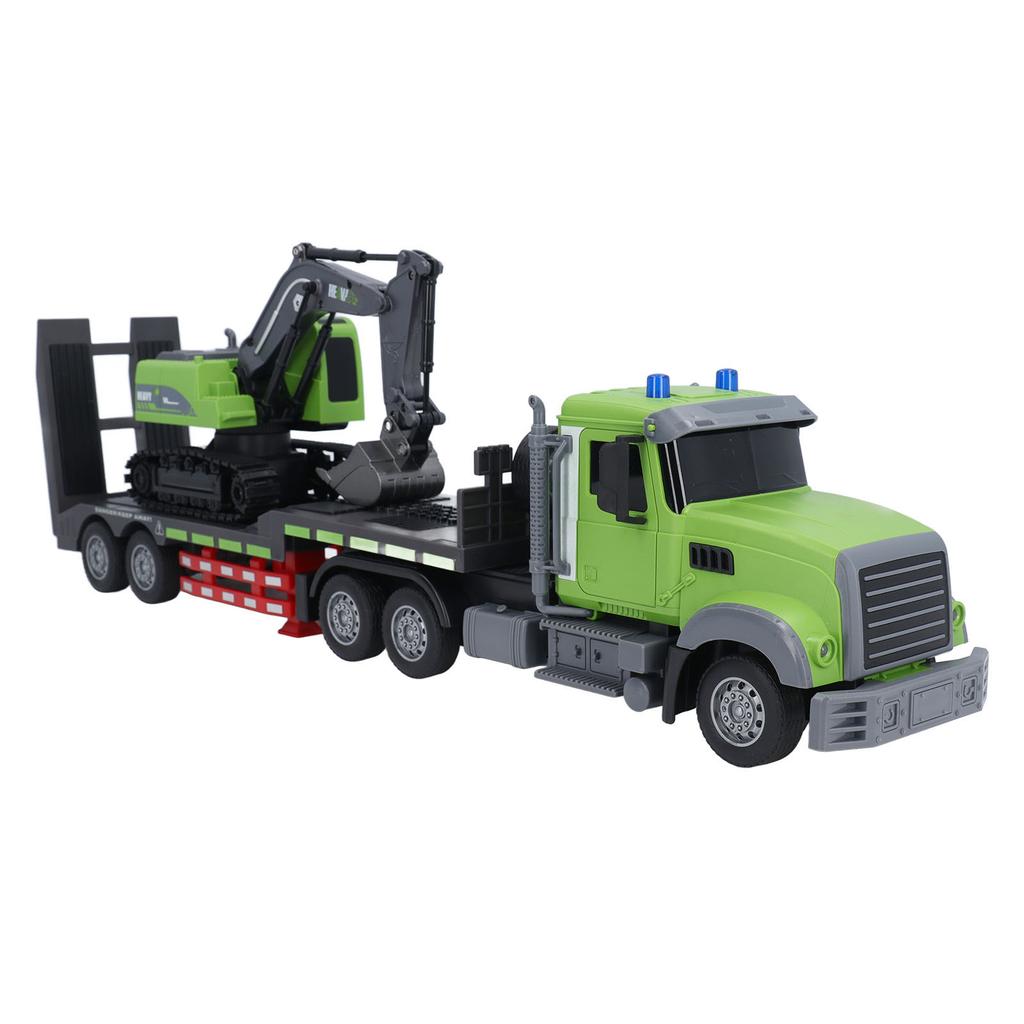 2 в 1 RC полуприцеп грузовик свет звук высокая имитация сплава пульт дистанционного управления экскаватор грузовик игрушка