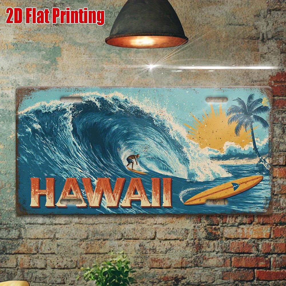 D Flat pc Vintage European Historical Architecture Metal Wall Panel Retro Industrial Suitable for Home Bar Cafe Decor