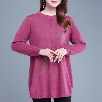 Свитер для женщин осень зима утолщенный пуловер свитер теплый вязаный свитер длинный рукав свободный свитер большого размера топы
