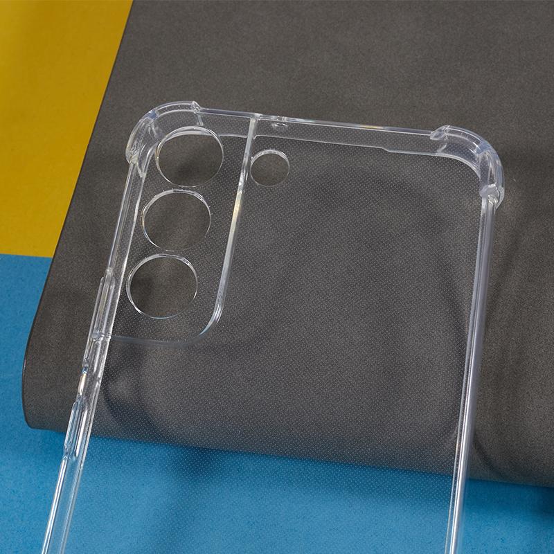 For Samsung Galaxy S22+ 5G Back Cover Reinforced Corners Anti-drop TPU Transparent Phone Case
