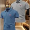 2Pack Men'S Fashion Color-Blocked Casual Short-Sleeve Polo Shirt, Comfortable And Breathable for Everyday Outdoor Wear