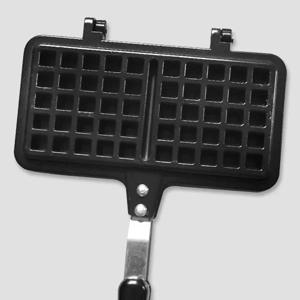Long Handle Waffle Baking Pan Rectangle Toast Frying Pan Waffle Maker Machine Kitchen Cookware
