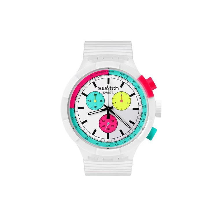 Swatch Унисекс 47мм Белые Часы SB06W100 SB06W100