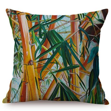 Colorful Charming Flowers Oil Painting Art Lotus Plumeria Peony Flower For Home Decor Sofa Cushion Cover Linen Throw Pillow Case