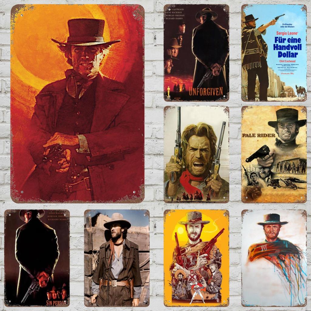 Clint Eastwood Metal Signs wall decor Vintage Tin Signs Captain Metal Poster Decor for Bar Pub Club Wall Decoration
