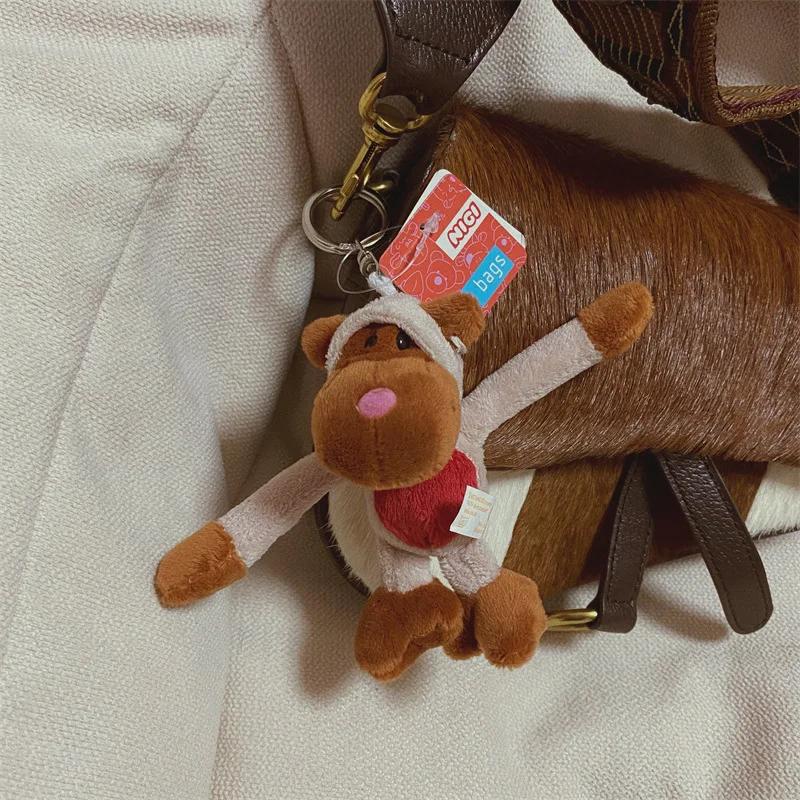 Новый Мультяшный Каваи Животный Мир Плюшевая Игрушка Брелок Подвеска Креативный Инс Маленький Свежий Милый Маленькое Животное Плюшевая Подвеска для Рюкзака