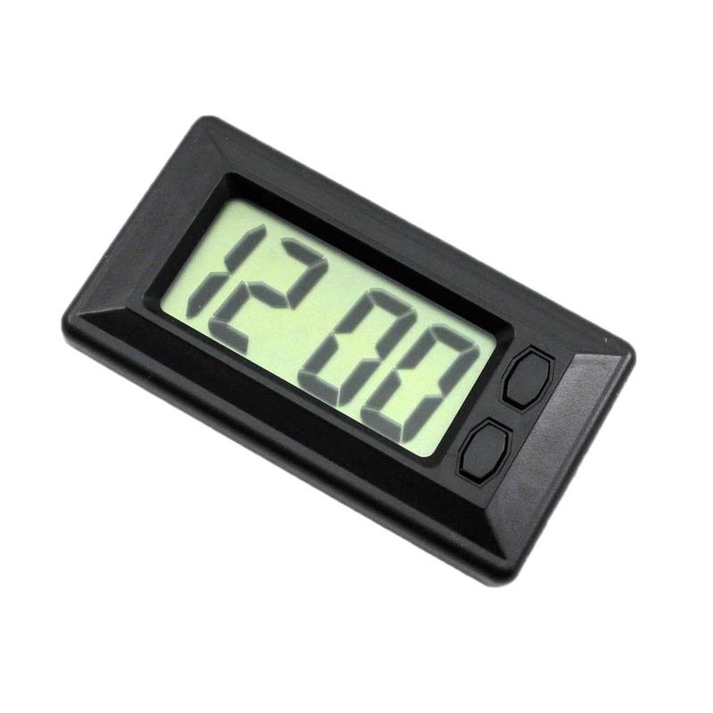 Car Clock Car Clock Electronic Watch Car Dashboard LCD Screen Large Digital Clock Time With Battery Durable Plastic