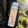 1PC Cool Big Sis Club Slogan Lettering 750ml Color Plastic Sports Water Bottle Leakproof Flip Straw Lid Suitable for Sports Office Home Use